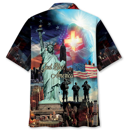 God Bless America Veteran Hawaiian Shirt