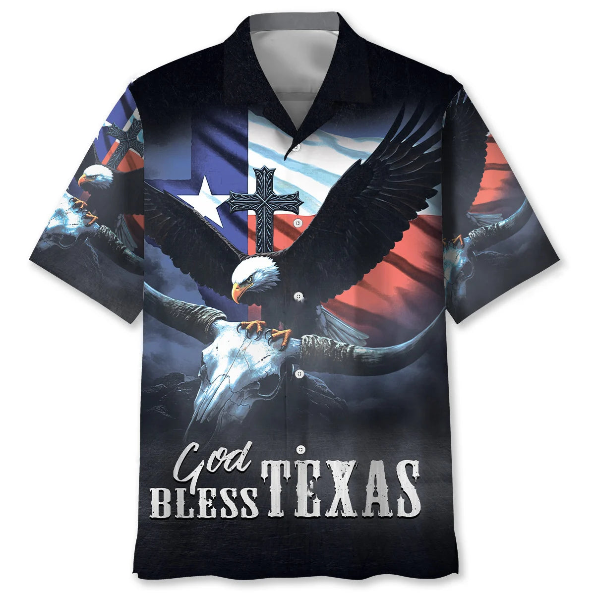 God Bless Texas Hawaiian Shirt