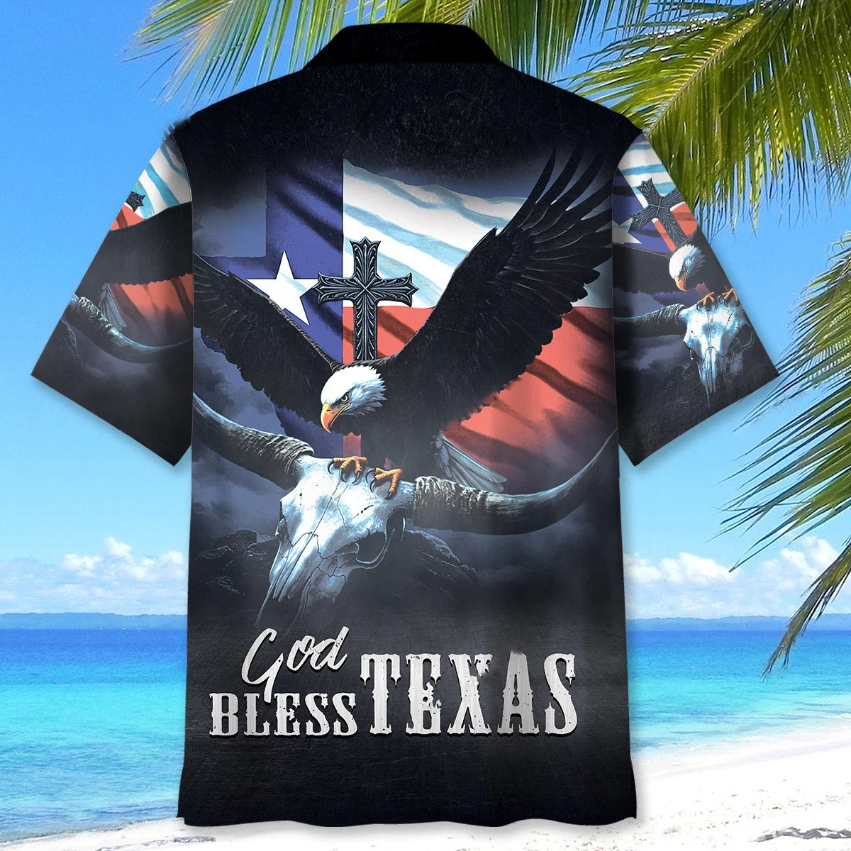 God Bless Texas Hawaiian Shirt