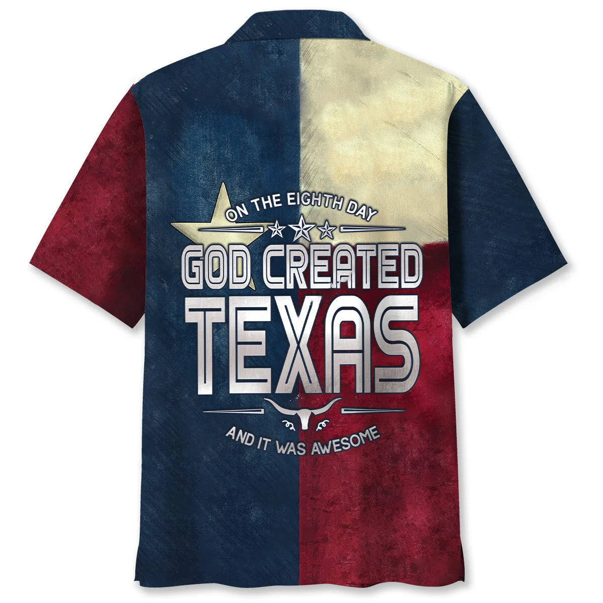God Created Texas Hawaiian Shirt