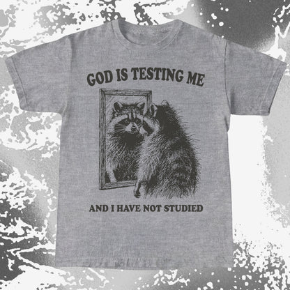 God Is Testing Me And I Have Not Studied Shirt (view 8)