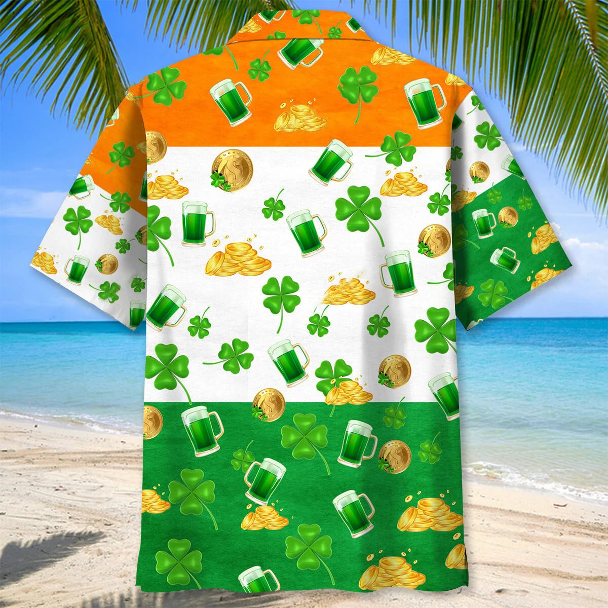 Gold Beer Irish St Patrick Day Hawaiian Shirt