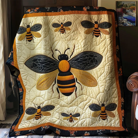 Golden Age Bee Quilt Blanket