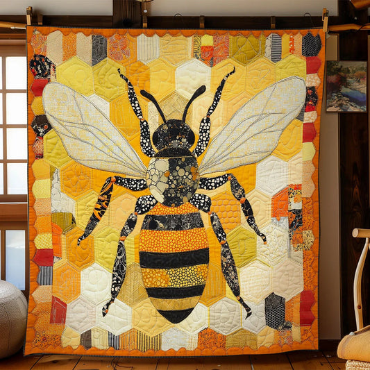Golden Bee Quilt Blanket