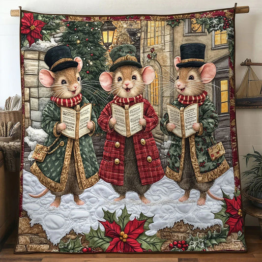 Golden Carol Mouse Quilt Blanket