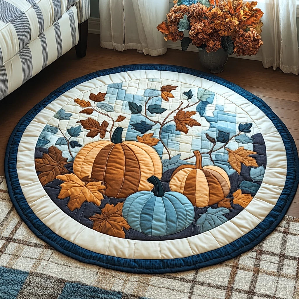 Golden Charm Quilted Round Mat