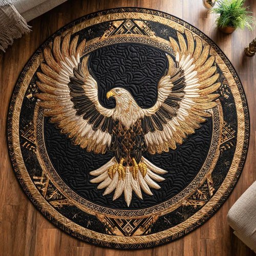 Golden Eagle Quilted Round Mat