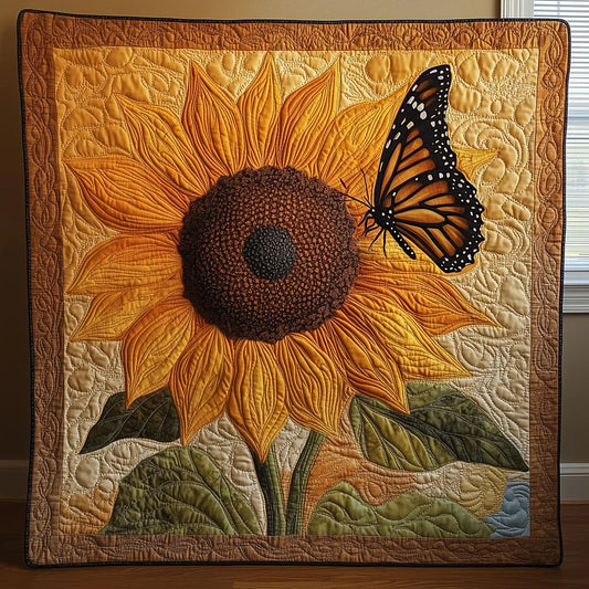 Golden Embrace Quilt Blanket