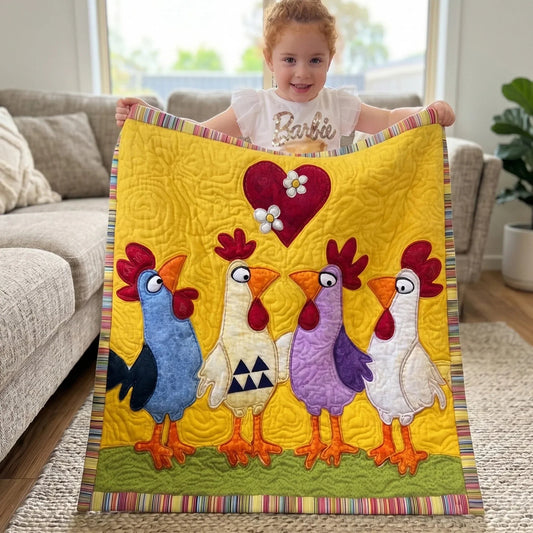 Golden Feather Quilt Blanket - Quilted Blanket by OtterMia