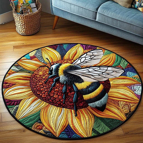 Golden Harvest Keeper Quilted Round Mat