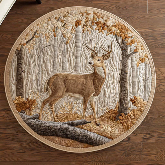 Golden Horizon Quilted Round Mat