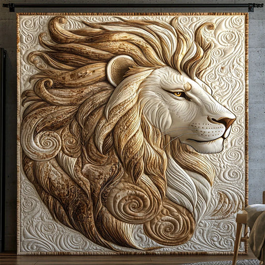 Golden Lion Quilt Blanket