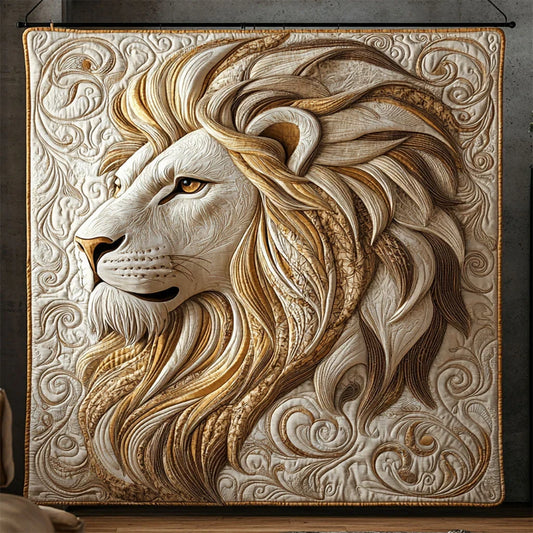 Golden Lion Quilt Blanket