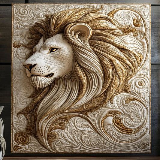 Golden Lion Quilt Blanket