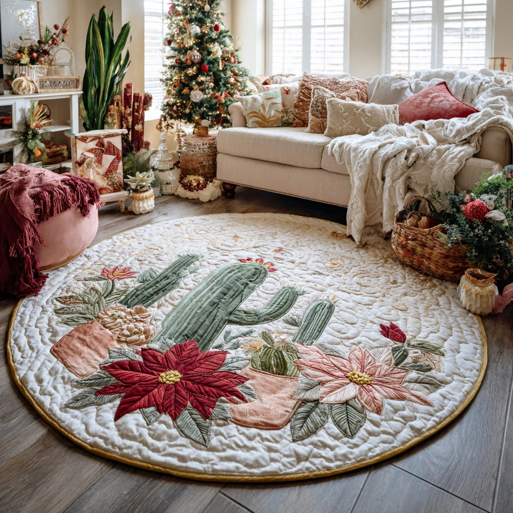 Golden Mirage Quilted Round Mat