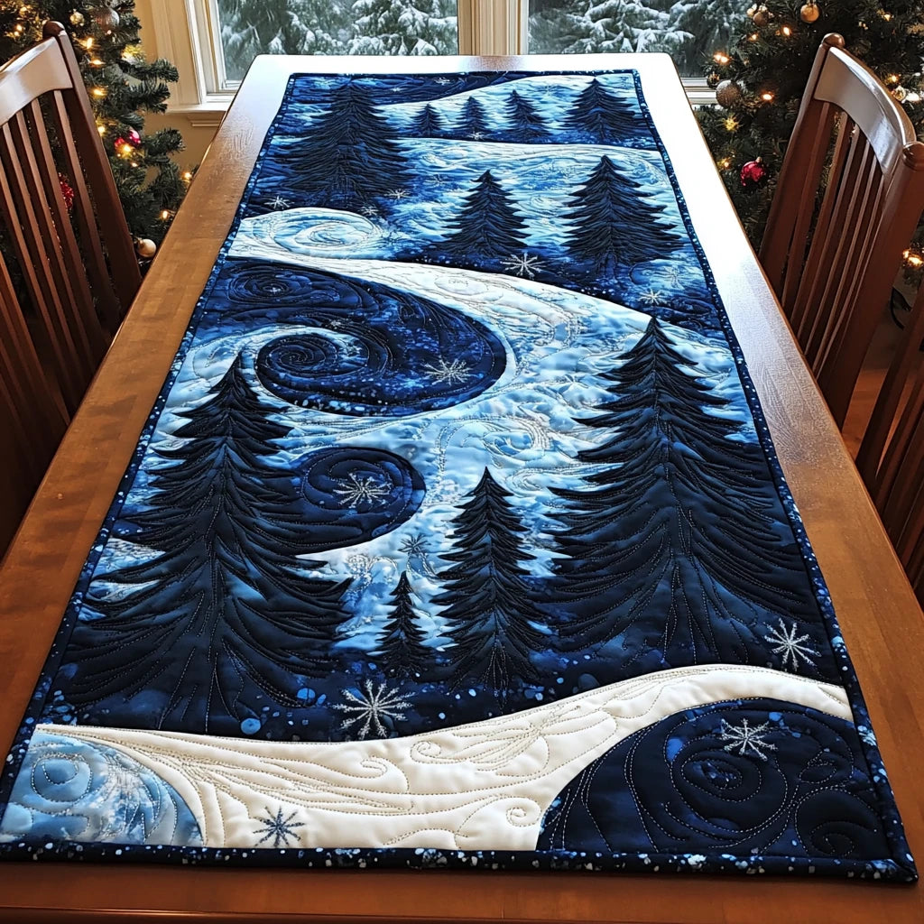 Golden Pine Quilted Table Runner