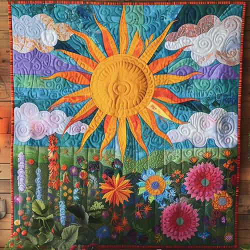 Golden Retreat Quilt Blanket - Quilted Blanket by OtterMia