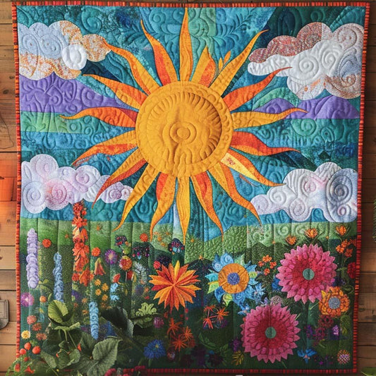 Golden Retreat Quilt Blanket - Quilted Blanket by OtterMia