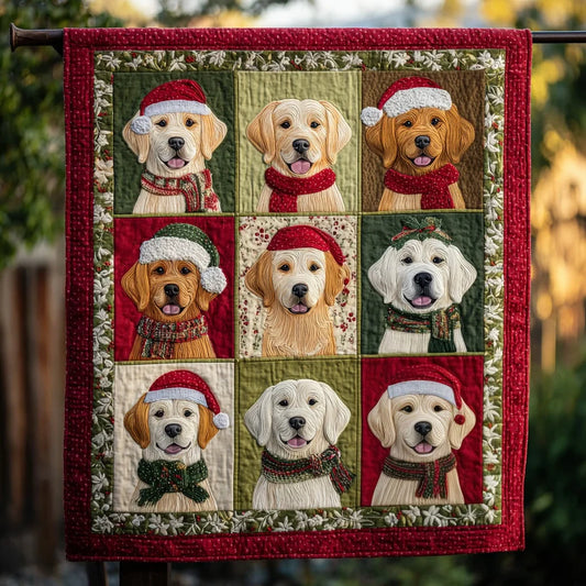 Golden Retriever Joy Quilt Blanket