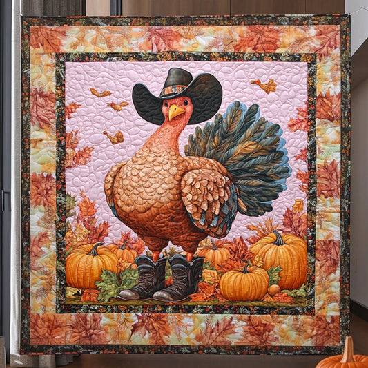 Golden Turkey Quilt Blanket