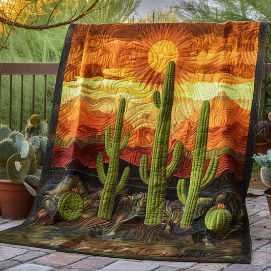 Golden Vista Quilt Blanket - Quilted Blanket by OtterMia