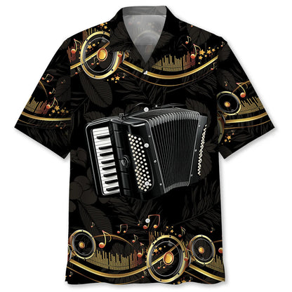 Golden Accordion Hawaiian Shirt