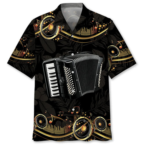 Golden Accordion Hawaiian Shirt
