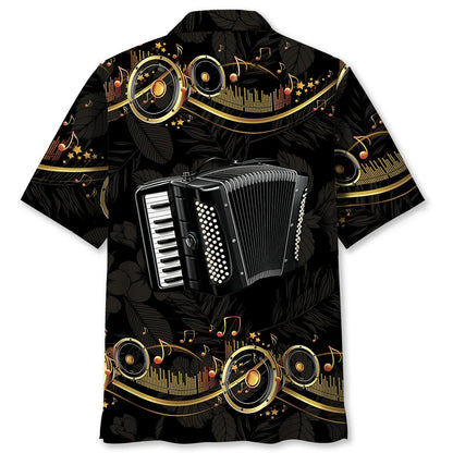Golden Accordion Hawaiian Shirt
