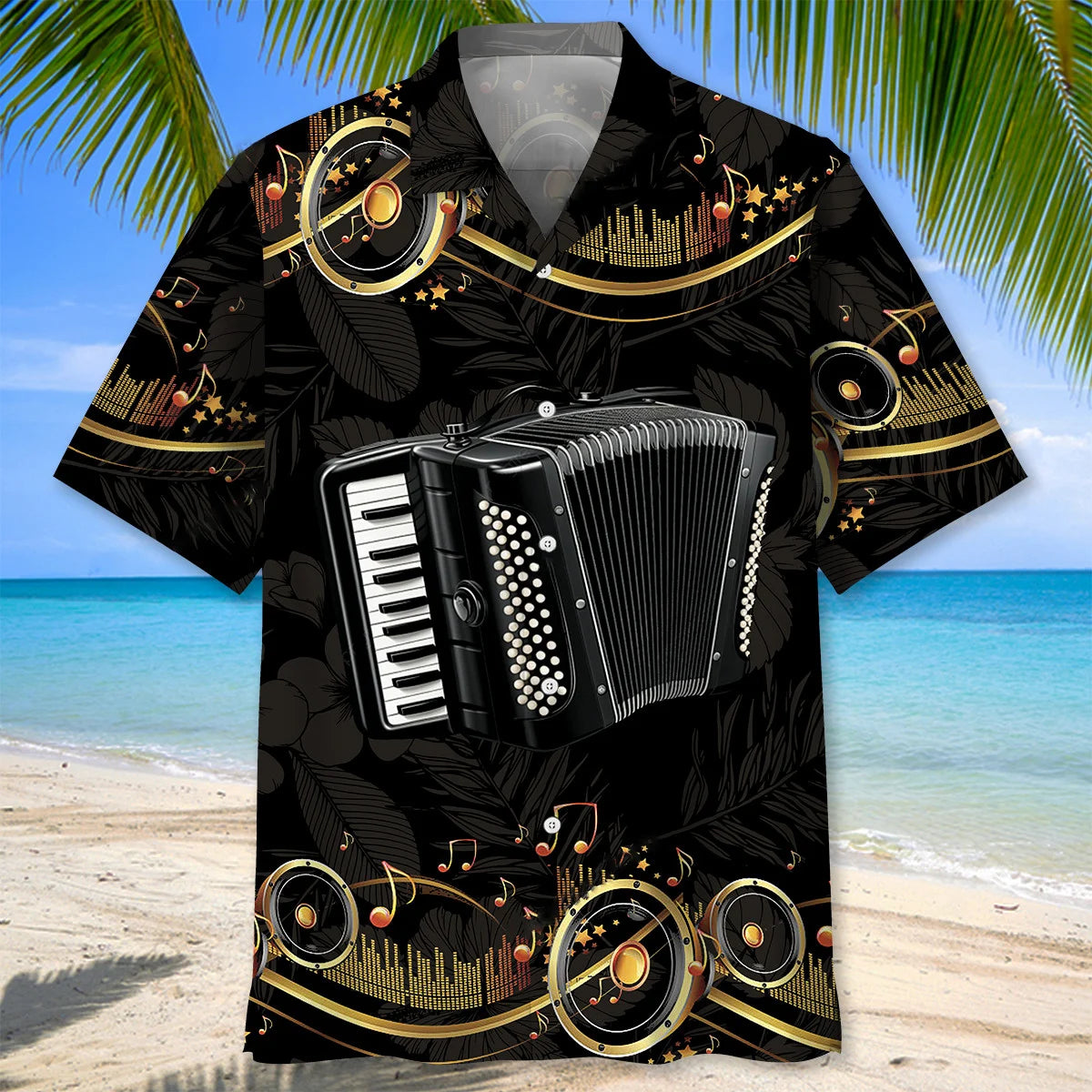 Golden Accordion Hawaiian Shirt