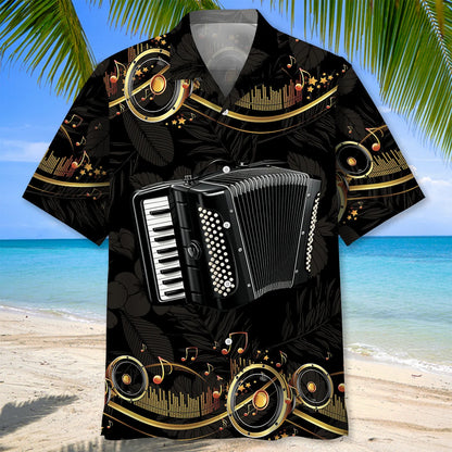 Golden Accordion Hawaiian Shirt
