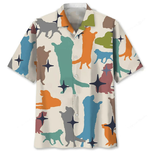 Golden Retriever Hawaiian Shirt - S - hawaiian shirt