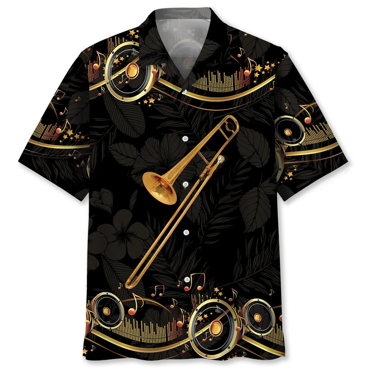 Golden Trombone Hawaiian Shirt