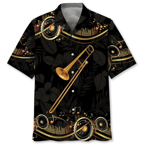 Golden Trombone Hawaiian Shirt