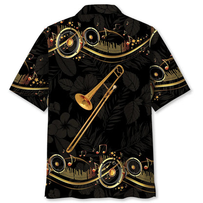 Golden Trombone Hawaiian Shirt