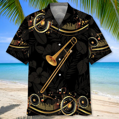 Golden Trombone Hawaiian Shirt