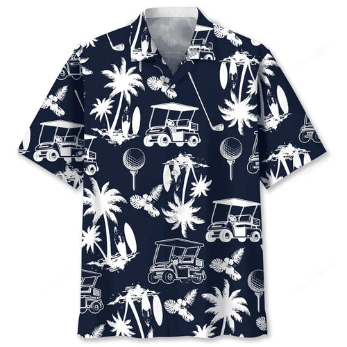 Golf Black Hawaiian Shirt