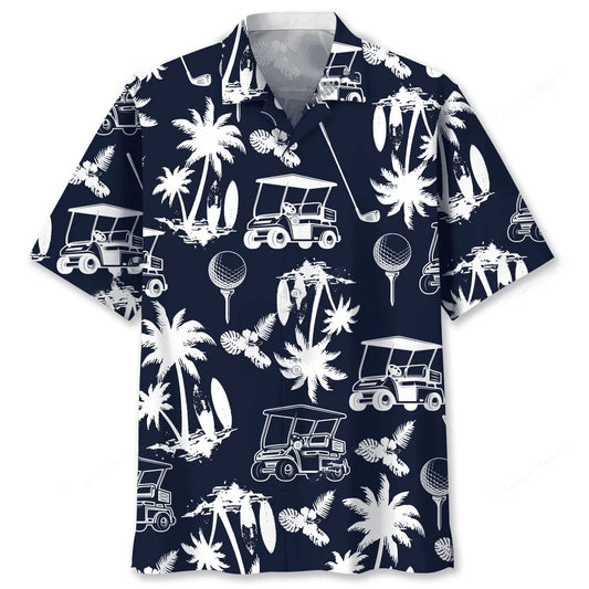 Golf Black Hawaiian Shirt - S - hawaiian shirt