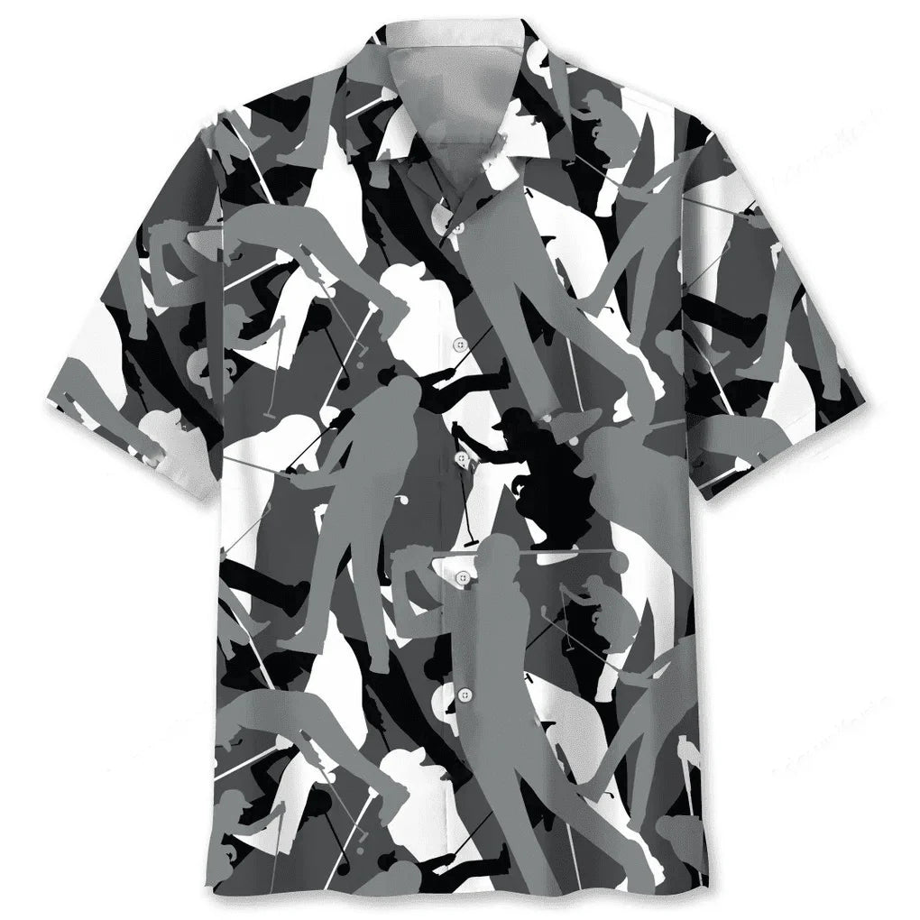 Golf Camo Pattern Hawaiian Shirt
