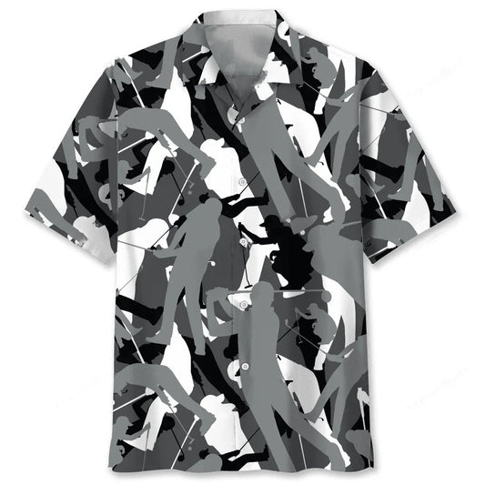 Golf Camo Pattern Hawaiian Shirt - S - hawaiian shirt