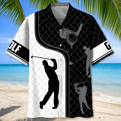 Golf Mesh Pattern Hawaiian Shirt