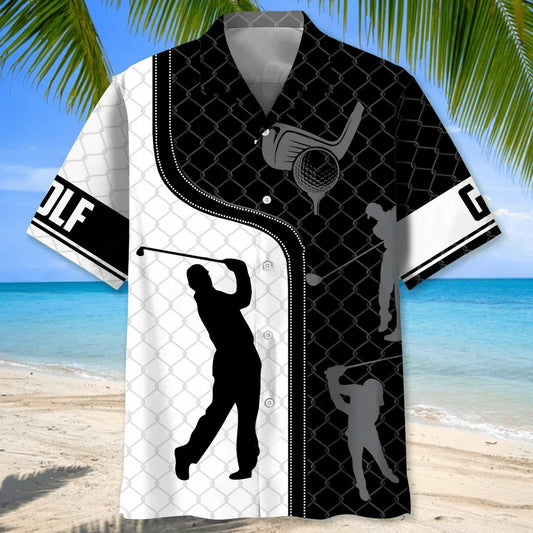 Golf Mesh Pattern Hawaiian Shirt - S - hawaiian shirt