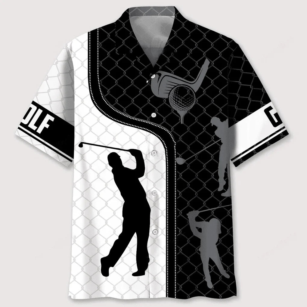 Golf Mesh Pattern Hawaiian Shirt