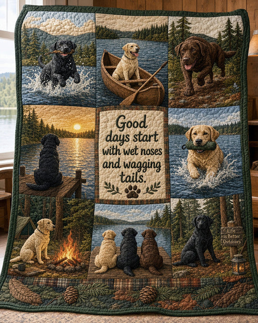 Good Days Quilt Blanket - Quilted Blanket by OtterMia
