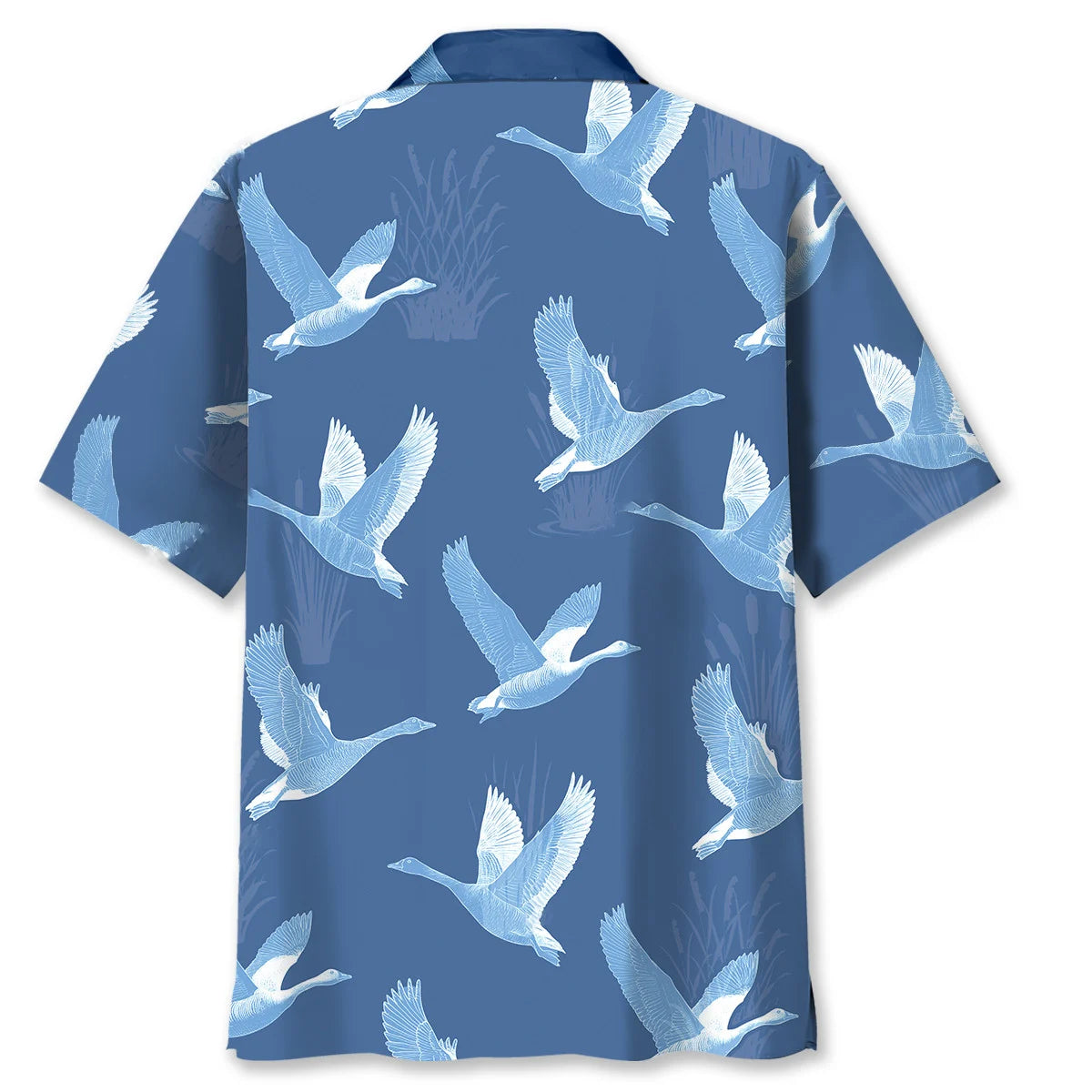 Goose Hunting Blue Hawaiian Shirt