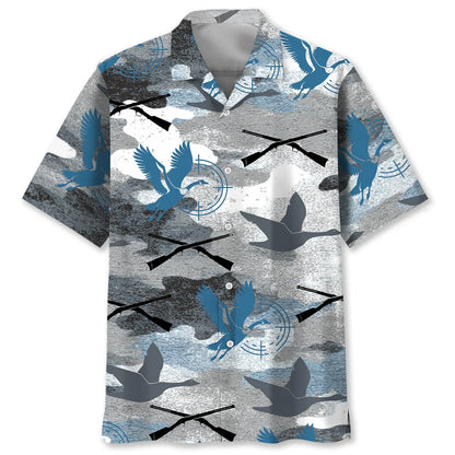 Goose Hunting Camouflage Hawaiian Shirt