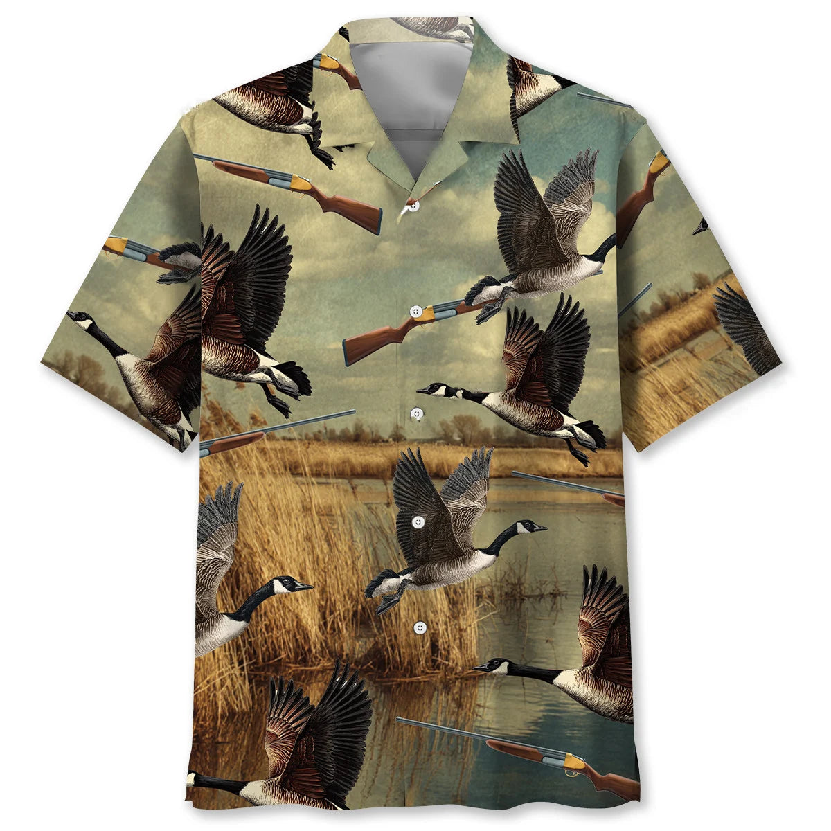 Goose Hunting Field Hawaiian Shirt