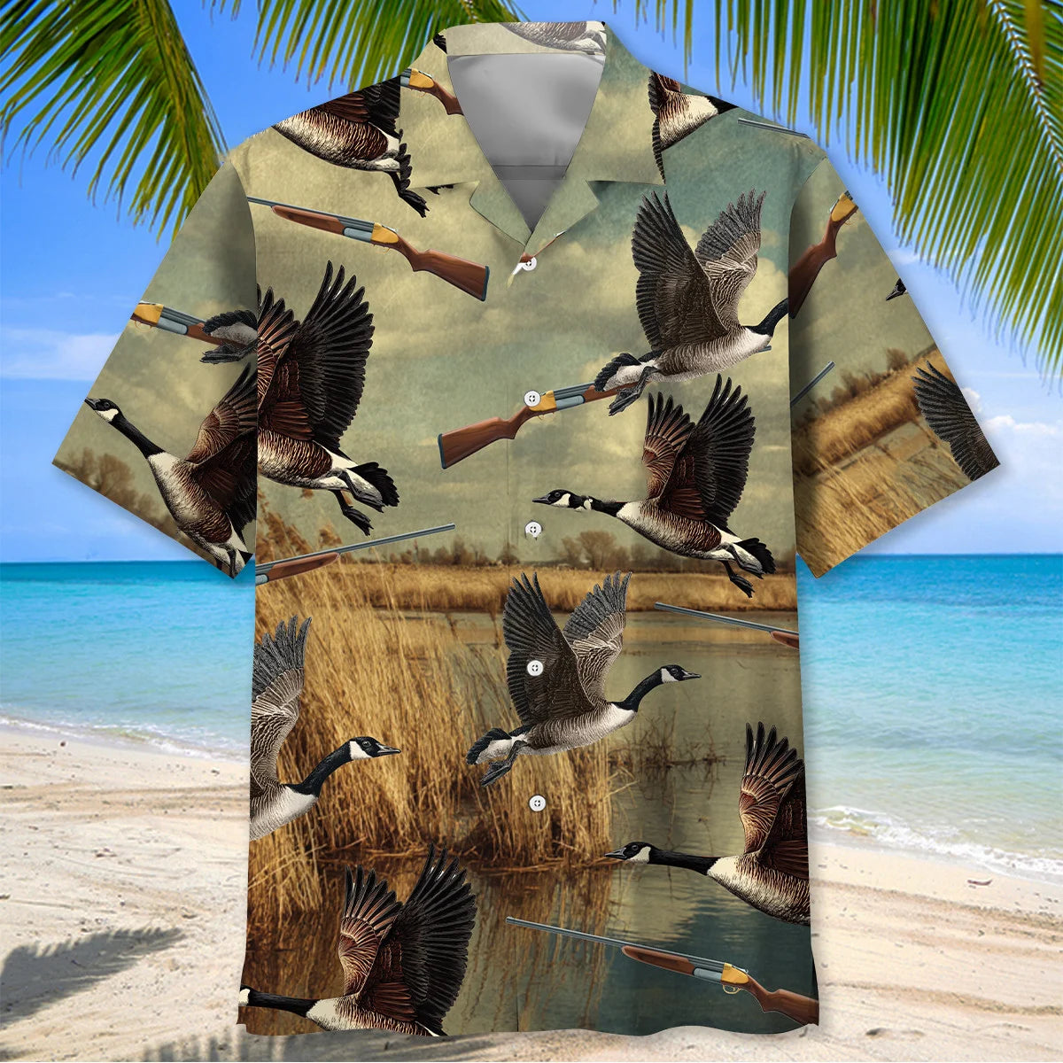 Goose Hunting Field Hawaiian Shirt
