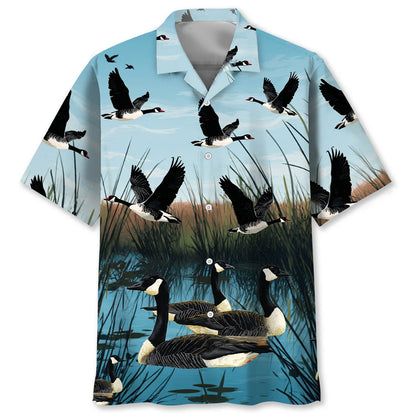 Goose Hunting Rural Field Hawaiian Shirt