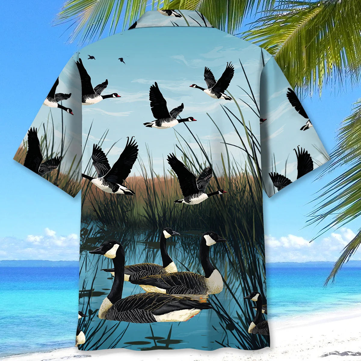 Goose Hunting Rural Field Hawaiian Shirt