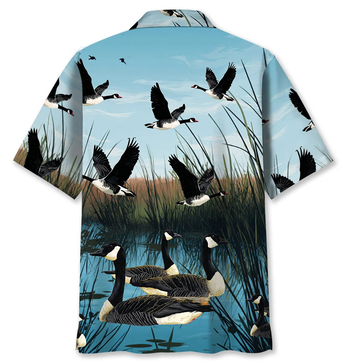 Goose Hunting Rural Field Hawaiian Shirt